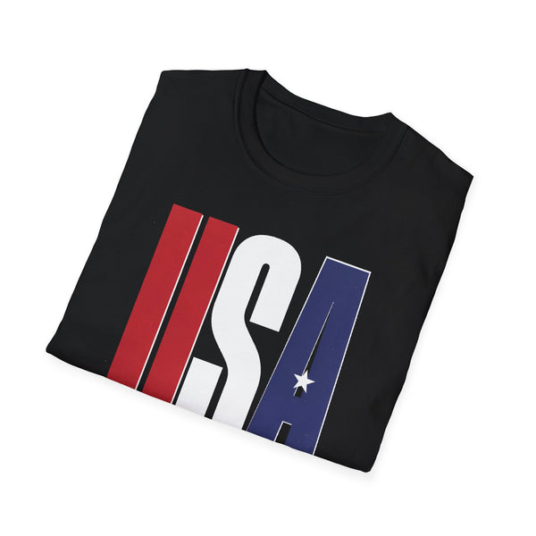 USA Flag Graphic T-Shirt — Red White & Blue Patriotic Tee