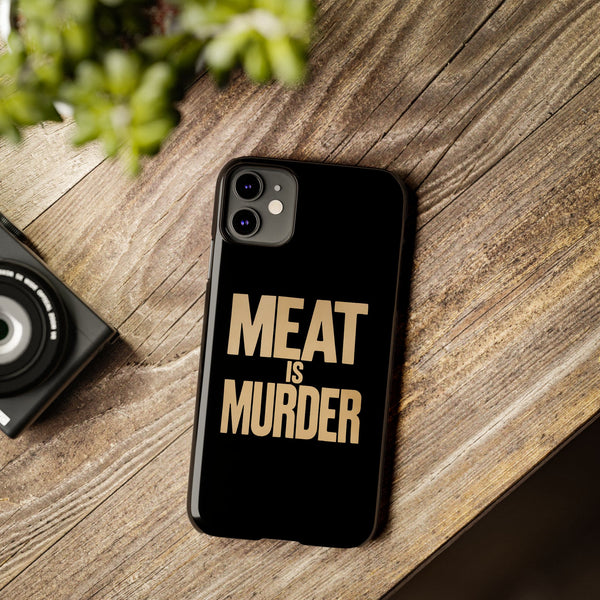 Premium Vegan Meat Is Murder iPhone Case | Vegan Gifts Slim Phone Cases