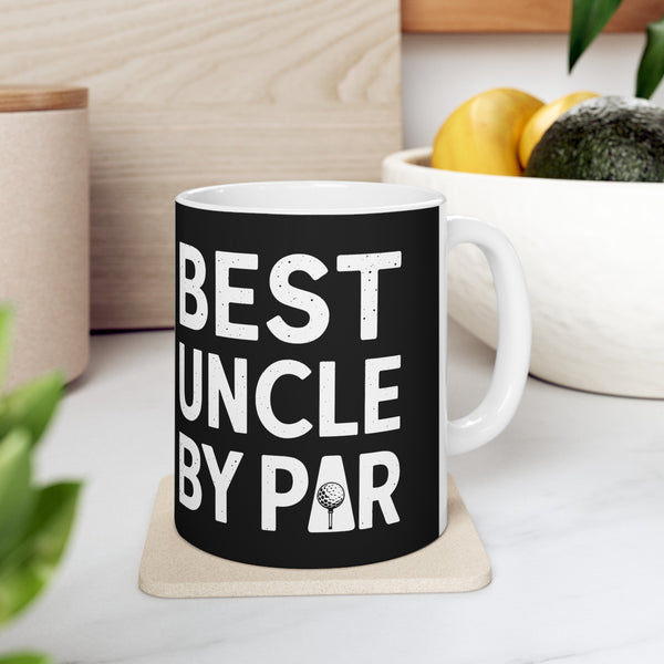 Best Uncle By Par Funny Golf Mug | Golf Gift | Uncle Merchandise | WUncle Birthday Gifts | Uncle Presents Golf Ceramic Mug 11oz