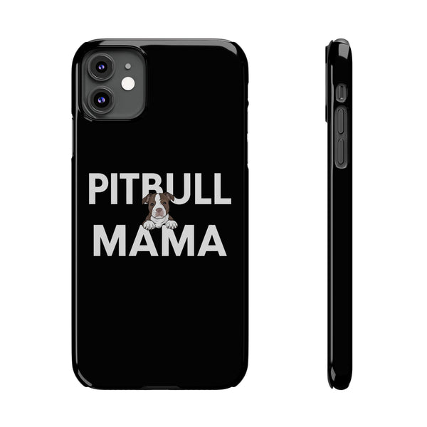 Premium Pitbull Mama 3 iPhone Case | Pitbull Gifts Slim Phone Cases