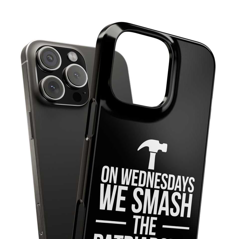 Premium On Wednesdays We Smash The Patriarchy iPhone Case | Feminist Gifts Slim Phone Cases