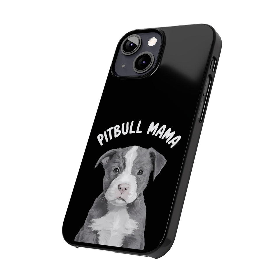 Premium Pitbull Mama iPhone Case | Pitbull Gifts Slim Phone Cases