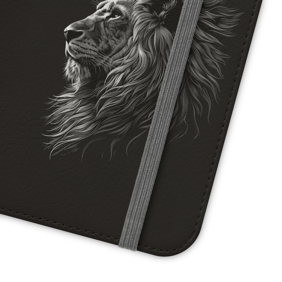 Lion Phone Case | Lion Wallet Phone Case Gifts | IPhone & Samsung Galaxy Lion Flip Cases