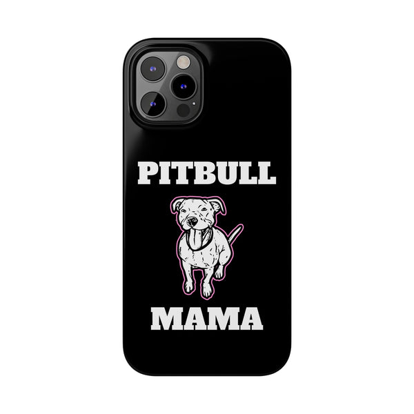 Premium Pitbull Mama 2 iPhone Case | Pitbull Gifts Slim Phone Cases