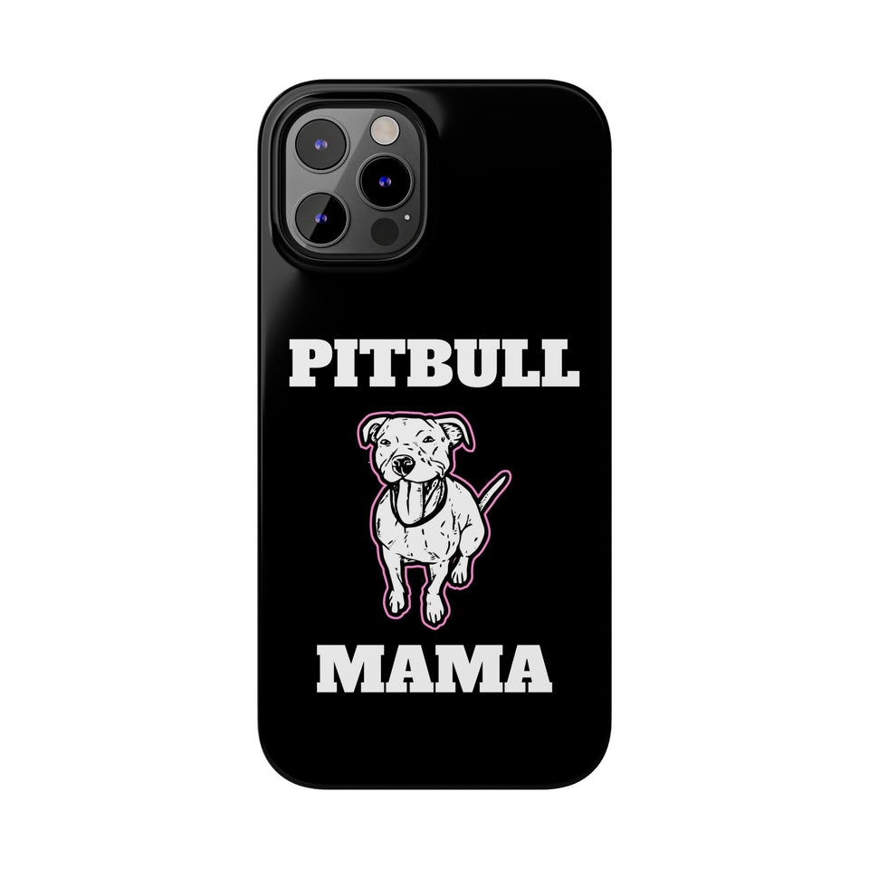 Premium Pitbull Mama 2 iPhone Case | Pitbull Gifts Slim Phone Cases