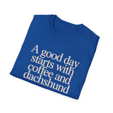 Dachshund Coffee T-Shirt — 