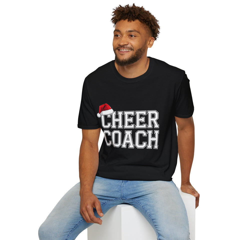 Cheer Coach Ugly Xmas Ugly Christmas Shirt | Cheerleading Coach Gift | Unisex Cheer Coach Present T Shirt