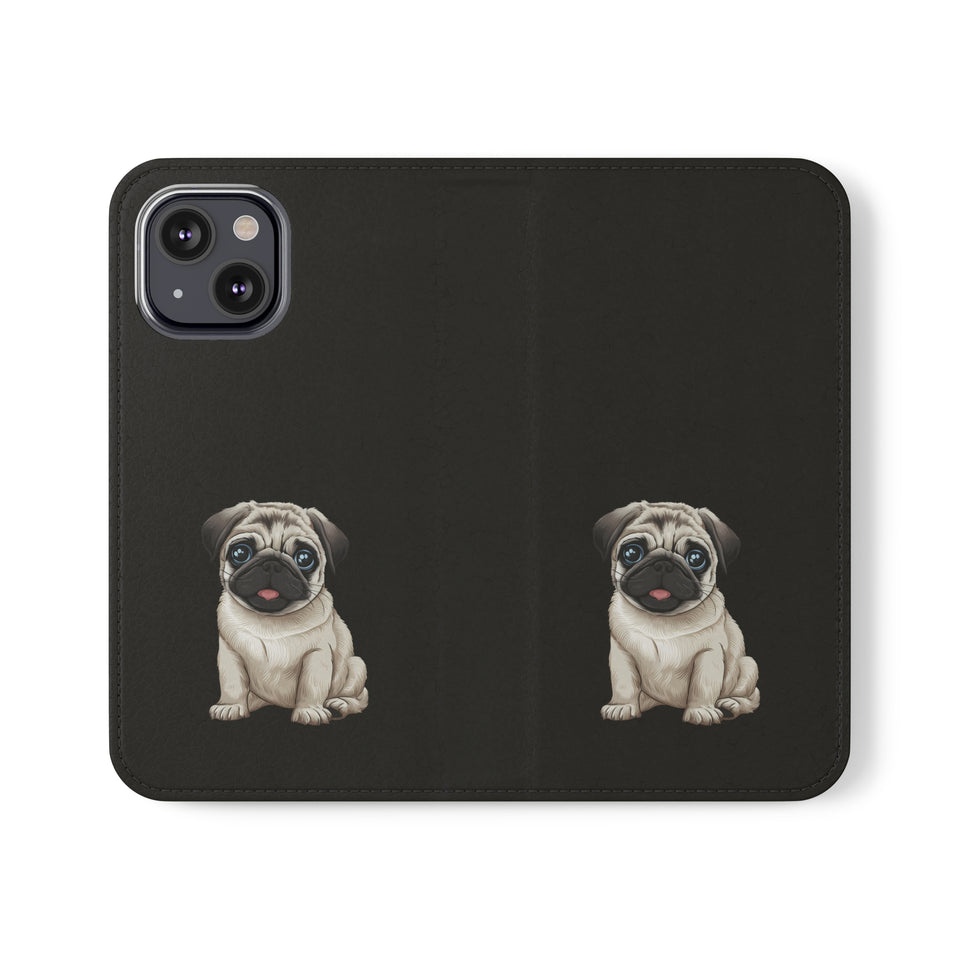 Pug iPhone & Samsung Wallet Phone Case | Pug Flip Cases