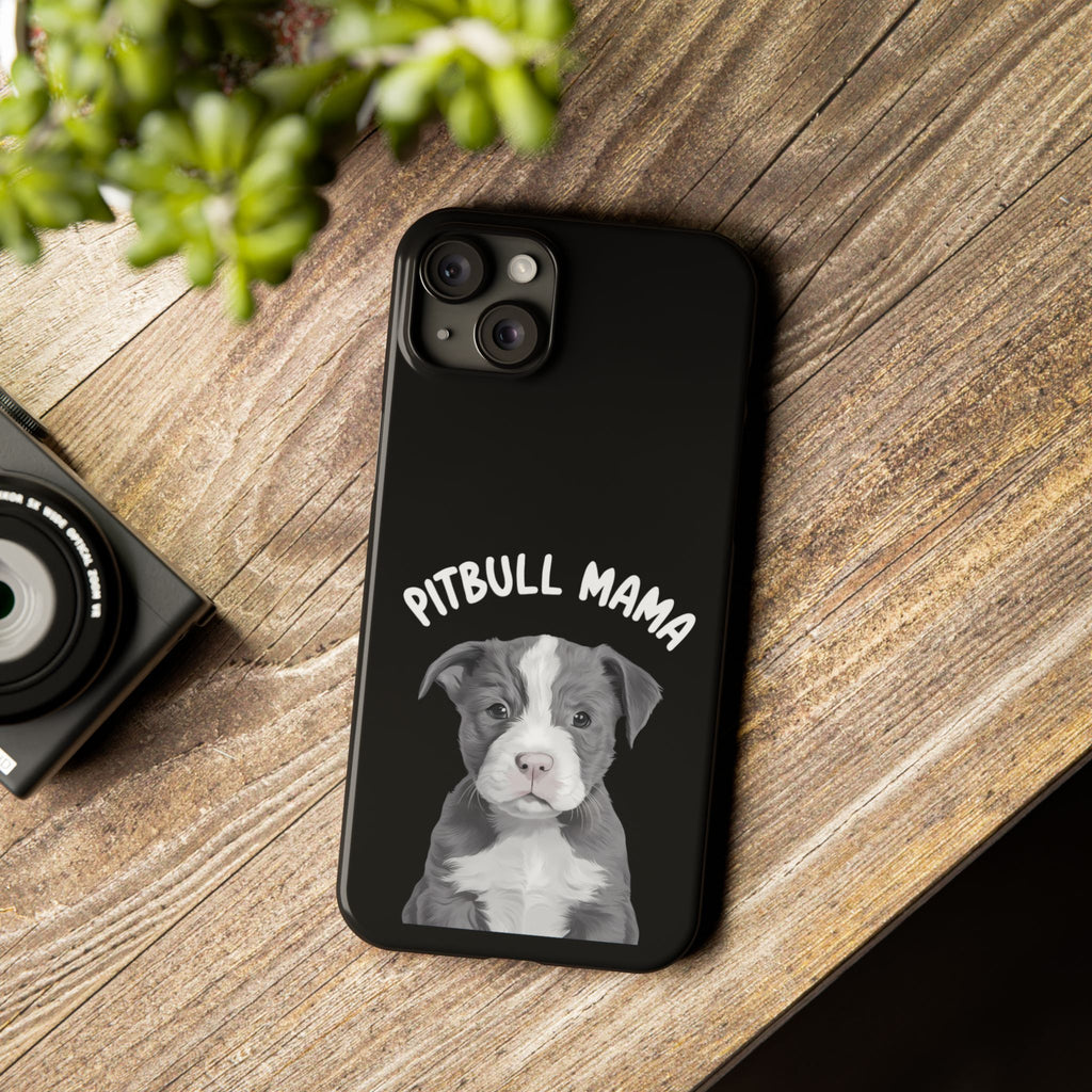 Premium Pitbull Mama iPhone Case | Pitbull Gifts Slim Phone Cases