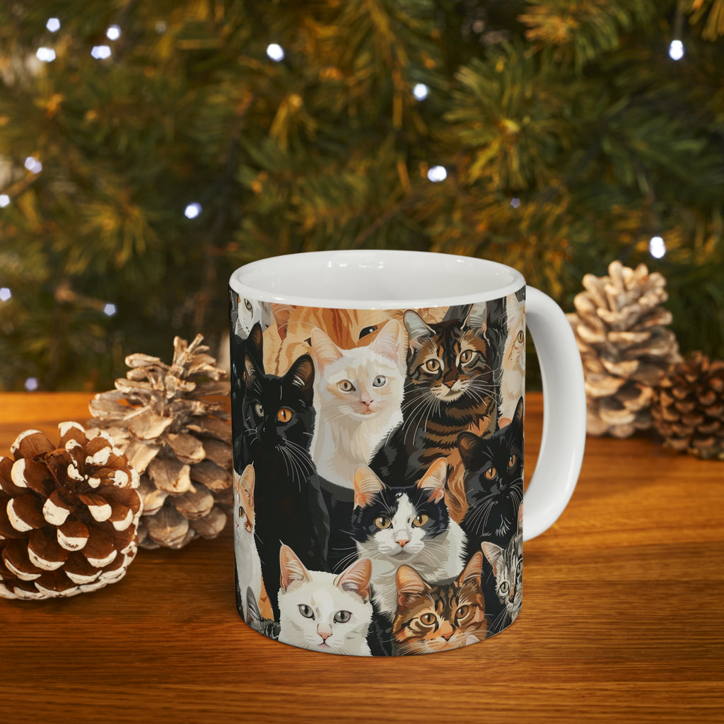 Cute Cats Mug | Cat Coffee Mug | Cute Cat Gift | Funny Cat Presents | Cat Mug 2 11oz