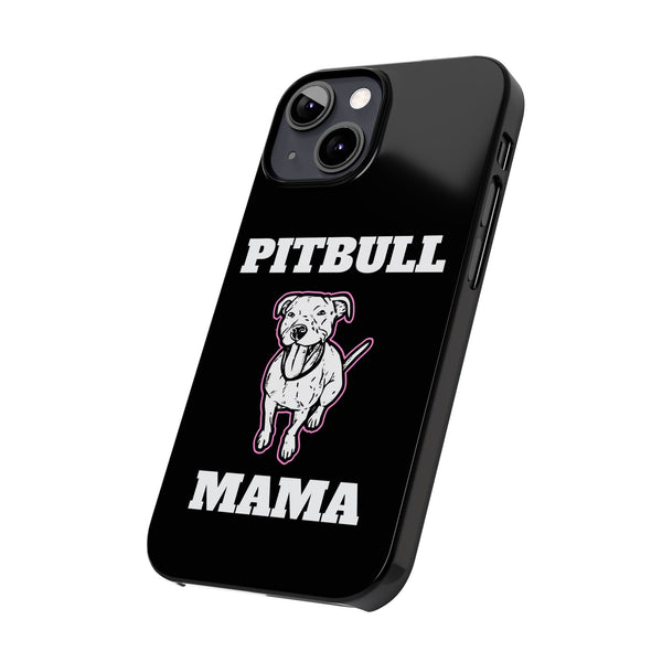 Premium Pitbull Mama 2 iPhone Case | Pitbull Gifts Slim Phone Cases