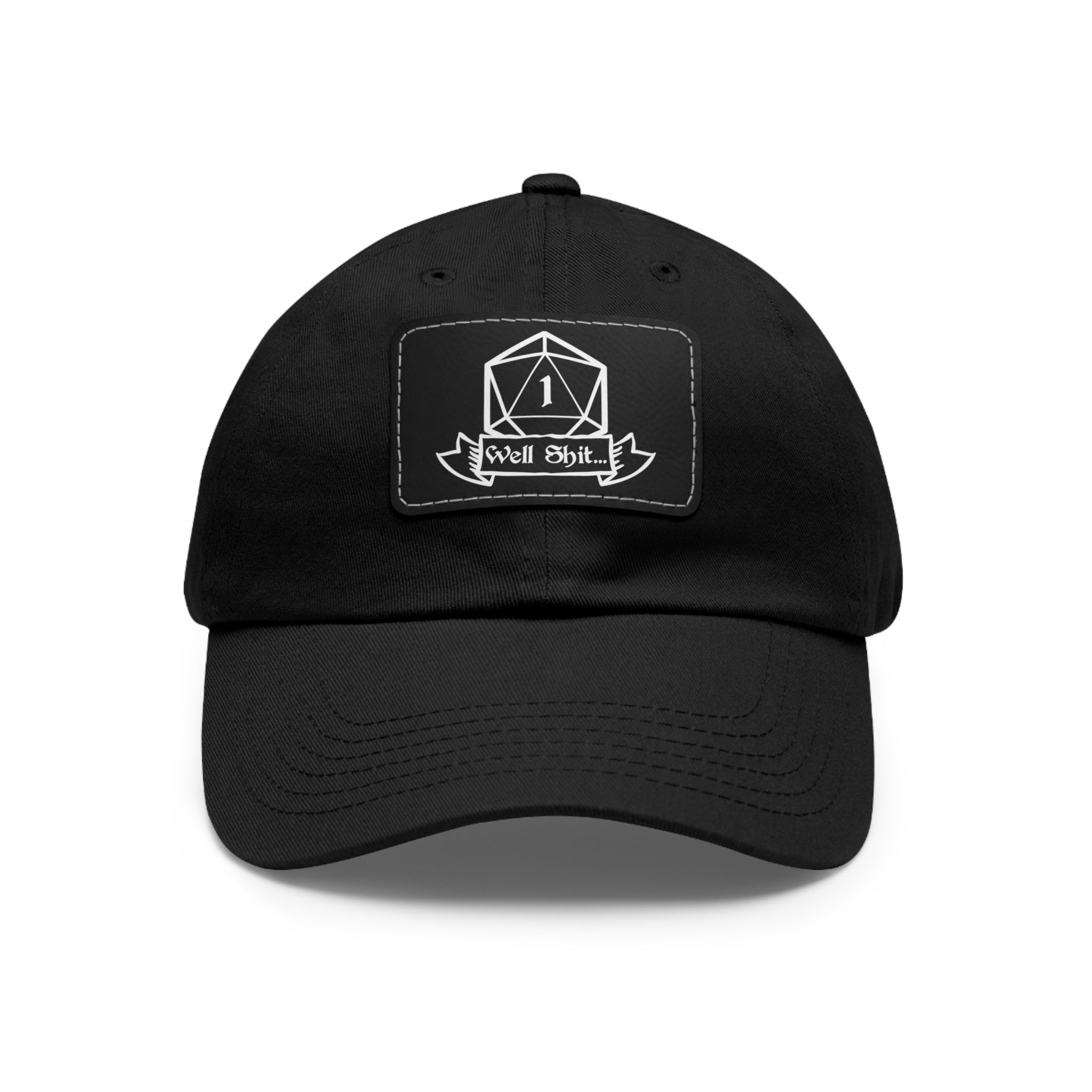 Well Shit Fantasy Tabletop RPG Baseball Cap | Fantasy Role PLaying Game Dad Hat with Leather Patch Main image