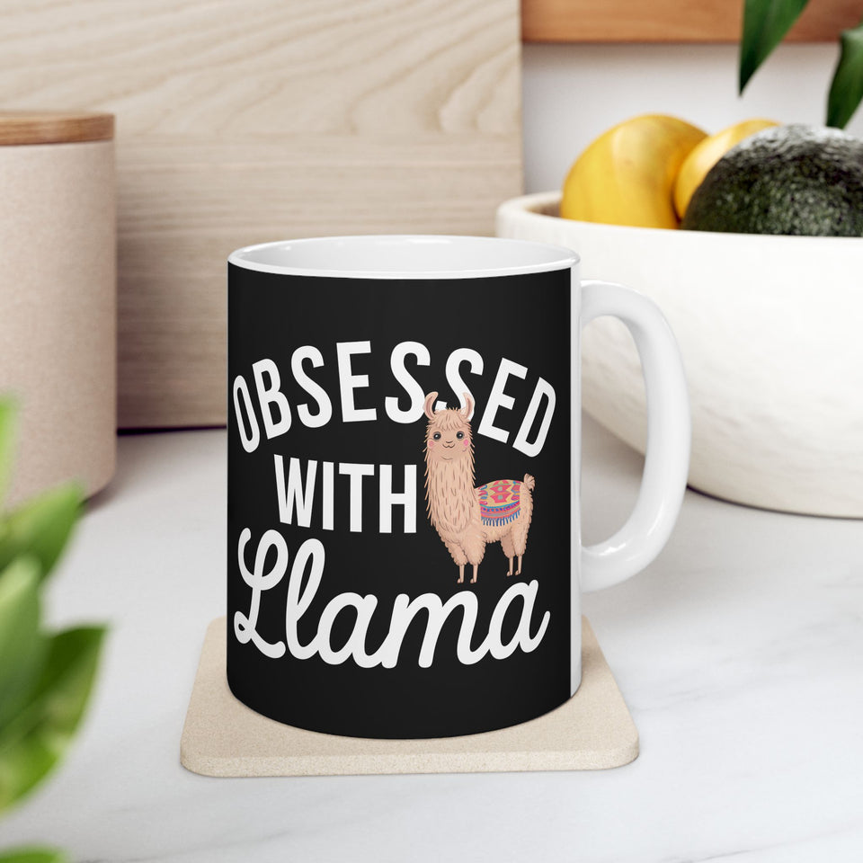 Obsessed With Llama - Cute Llamas Mug | Llama Coffee Mug | Cute Llamas Coffee Mug 11oz