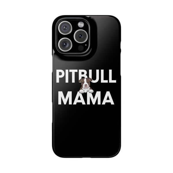 Premium Pitbull Mama 3 iPhone Case | Pitbull Gifts Slim Phone Cases