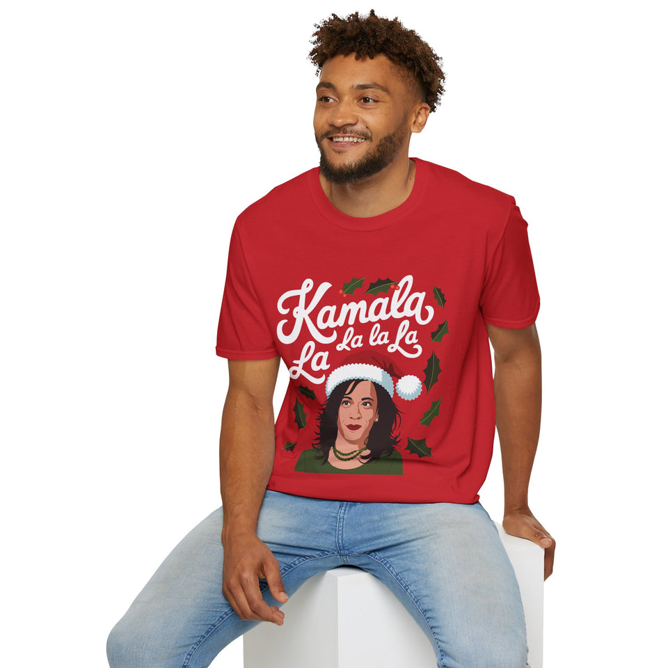 Kamala La La La Kamala Harris Ugly Xmas T-Shirt 2 | Kamala Harris Christmas Gift Unisex T-Shirt