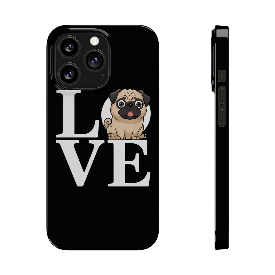 Love Pugs Slim iPhone Case | Cute Pug iPhone Case