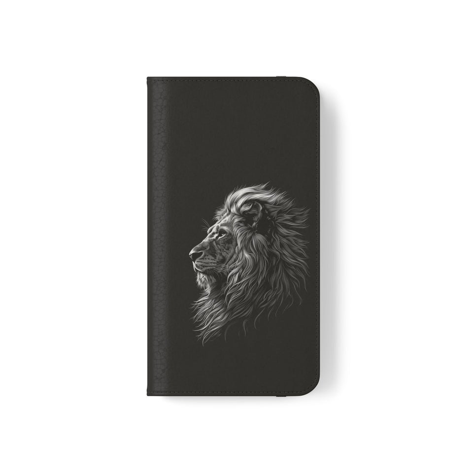 Lion Phone Case | Lion Wallet Phone Case Gifts | IPhone & Samsung Galaxy Lion Flip Cases