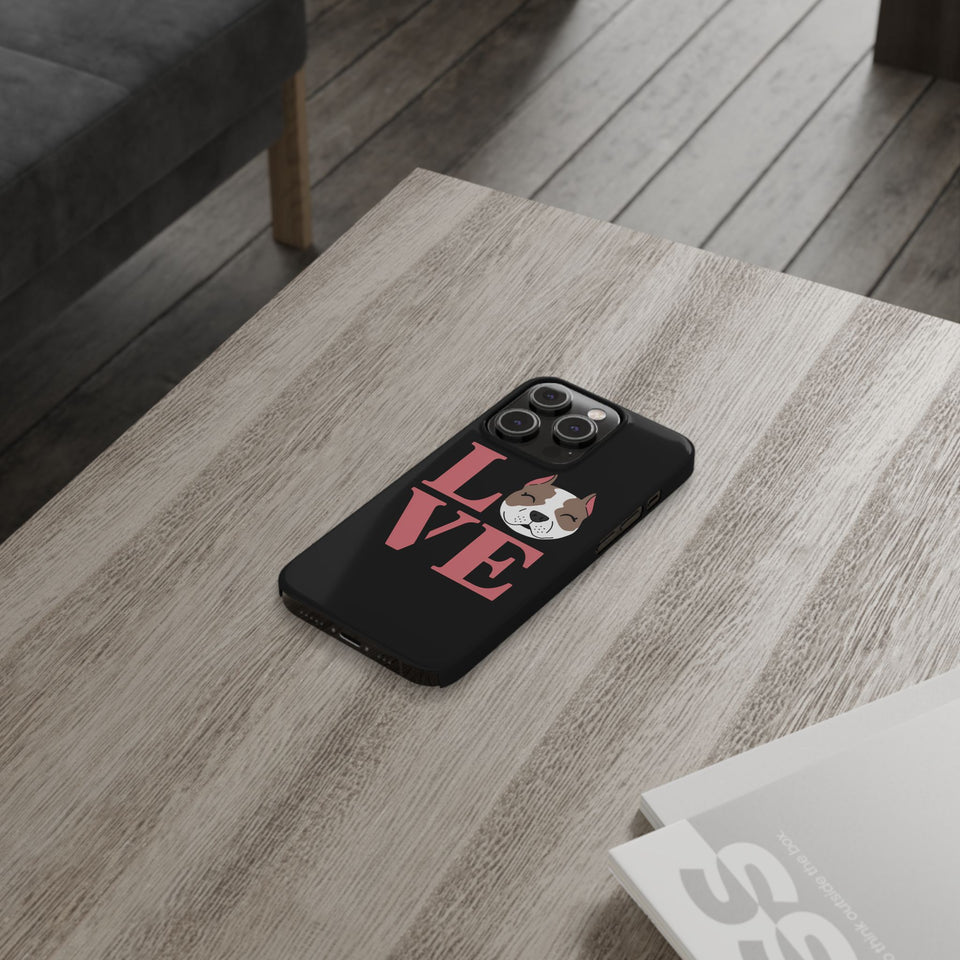 Premium Love Pitbulls iPhone Case | Pitbull Gifts Slim Phone Cases
