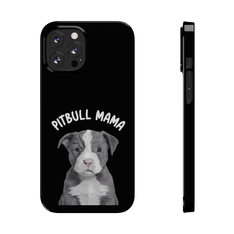Premium Pitbull Mama iPhone Case | Pitbull Gifts Slim Phone Cases