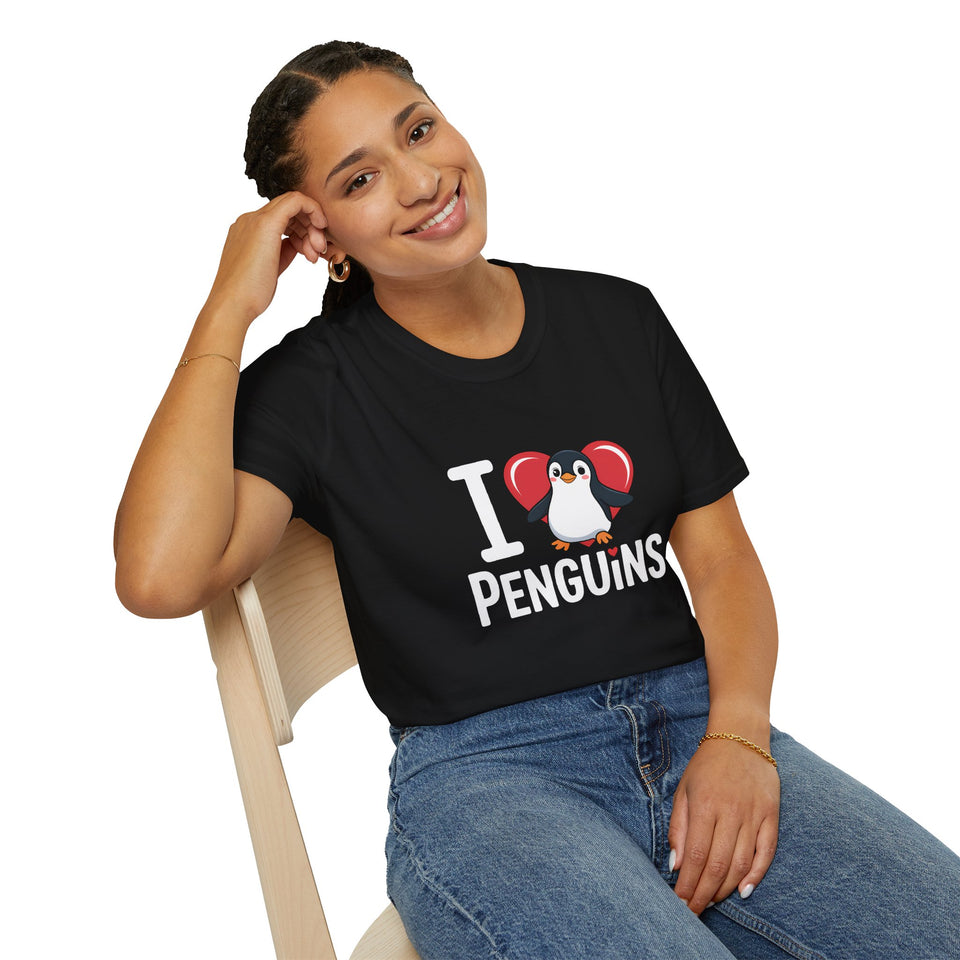 Penguin T-Shirt - I Love Penguins Shirt