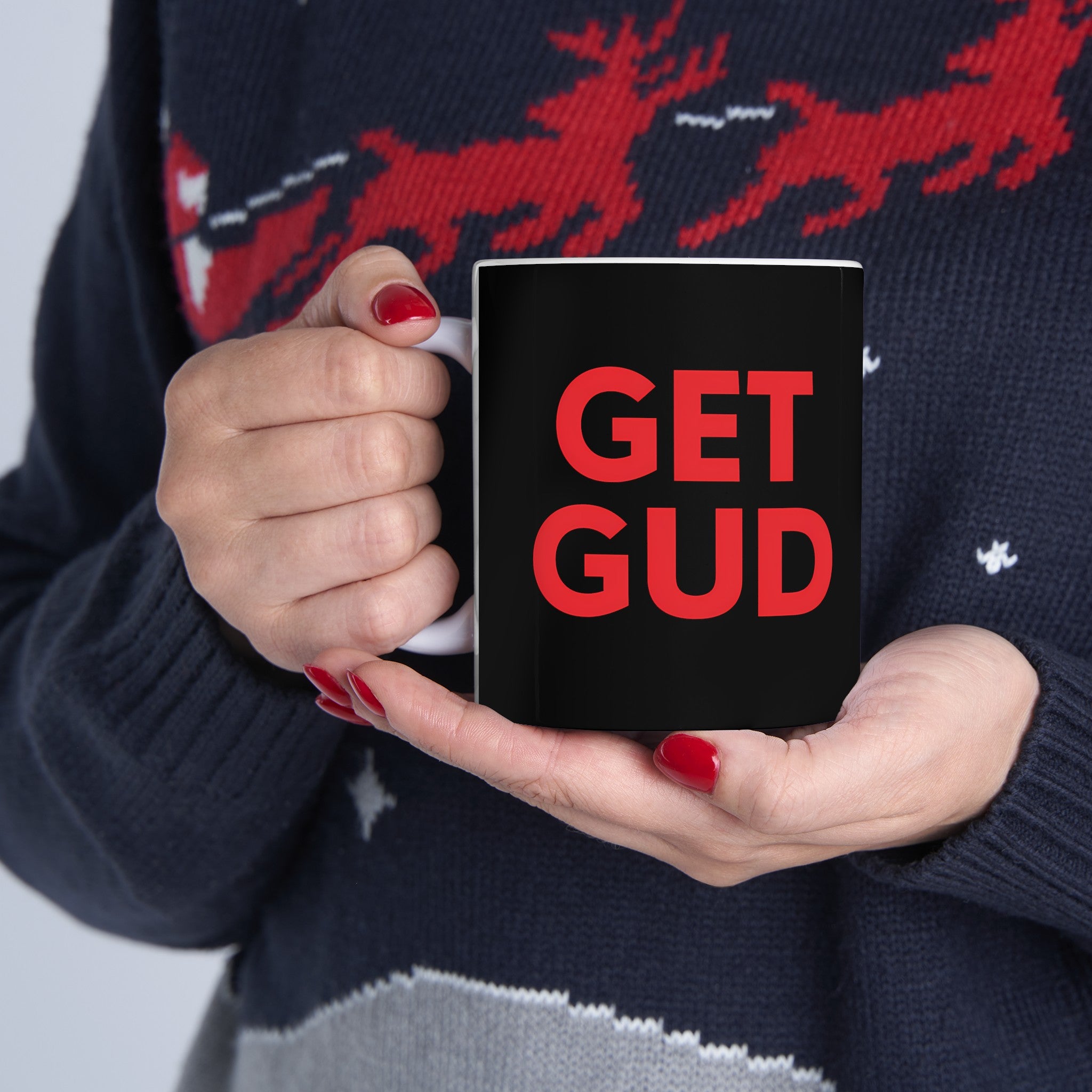 Get Gud RPG Mug | Role Playing Game Gift | Soulslike Coffee Mug | RPG Fantasy Gift Ideas Mug 11oz