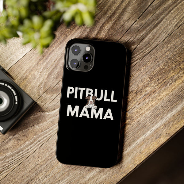 Premium Pitbull Mama 3 iPhone Case | Pitbull Gifts Slim Phone Cases