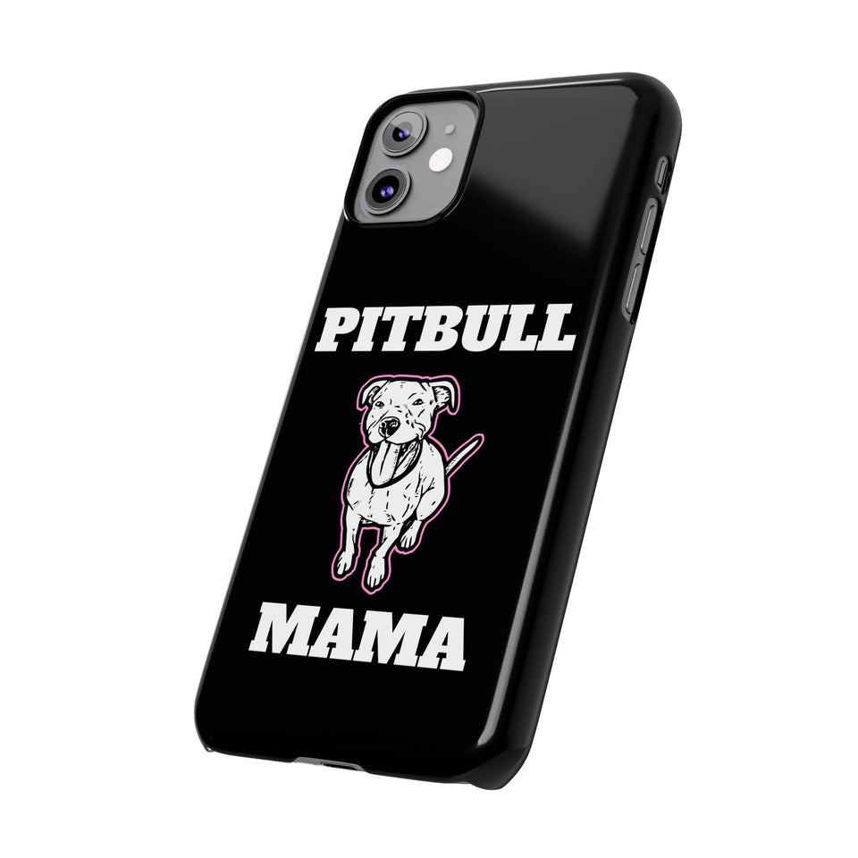 Premium Pitbull Mama 2 iPhone Case | Pitbull Gifts Slim Phone Cases