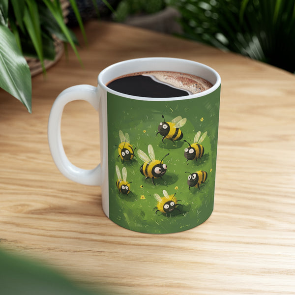 Bee Mug  | Bee Gifts | Bee Presents | Happy Bees Ceramic Mug 11oz