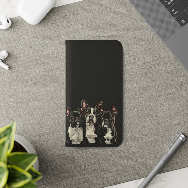 Boston Terrier Phone Case | Boston Terrier Wallet Phone Case | IPhone & Samsung Galaxy Boston Terrier Flip Cases