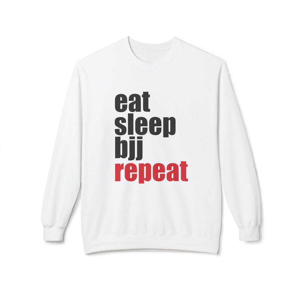 Brazilian Jiu Jitsu Eat Sleep BJJ Repeat BJJ Unisex Midweight Softstyle Fleece Crewneck Sweatshirt