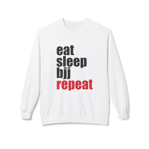 Brazilian Jiu Jitsu Eat Sleep BJJ Repeat BJJ Unisex Midweight Softstyle Fleece Crewneck Sweatshirt