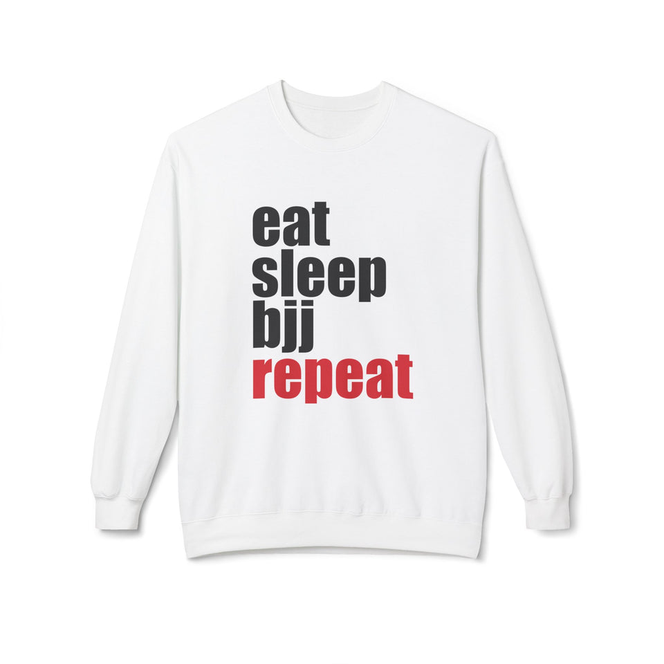 Brazilian Jiu Jitsu Eat Sleep BJJ Repeat BJJ Unisex Midweight Softstyle Fleece Crewneck Sweatshirt