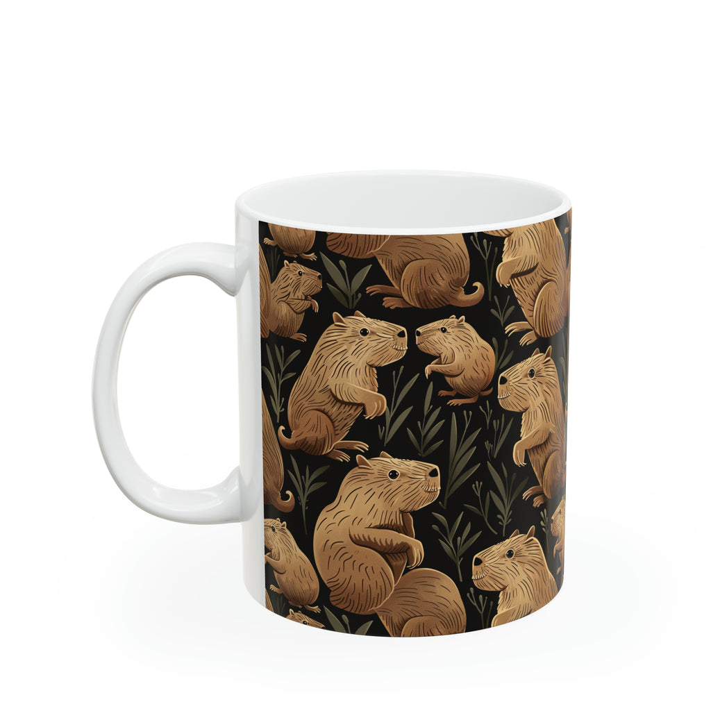 Capybara Mug  | Capybara Coffee Mug | Cute Capy Pattern Coffee Mug 11oz
