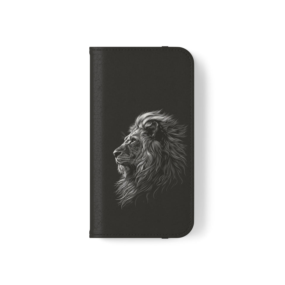 Lion Phone Case | Lion Wallet Phone Case Gifts | IPhone & Samsung Galaxy Lion Flip Cases