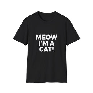 Funny Cat Halloween Unisex T-Shirt - Meow I'm A Cat Costume Funny Cat Halloween Unisex T-Shirt - Meow I'm A Cat Costume