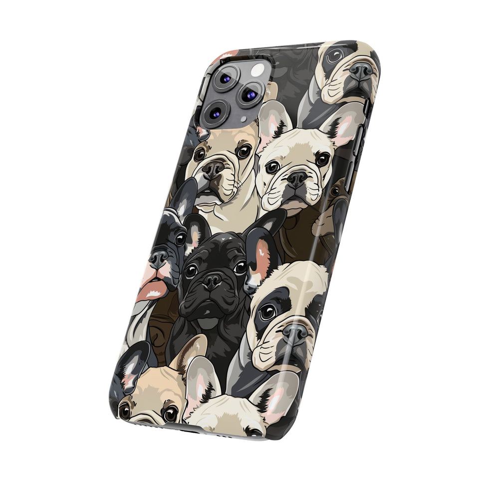 Premium French Bulldogs iPhone Case | Cute Frenchie Gifts Slim Phone Cases