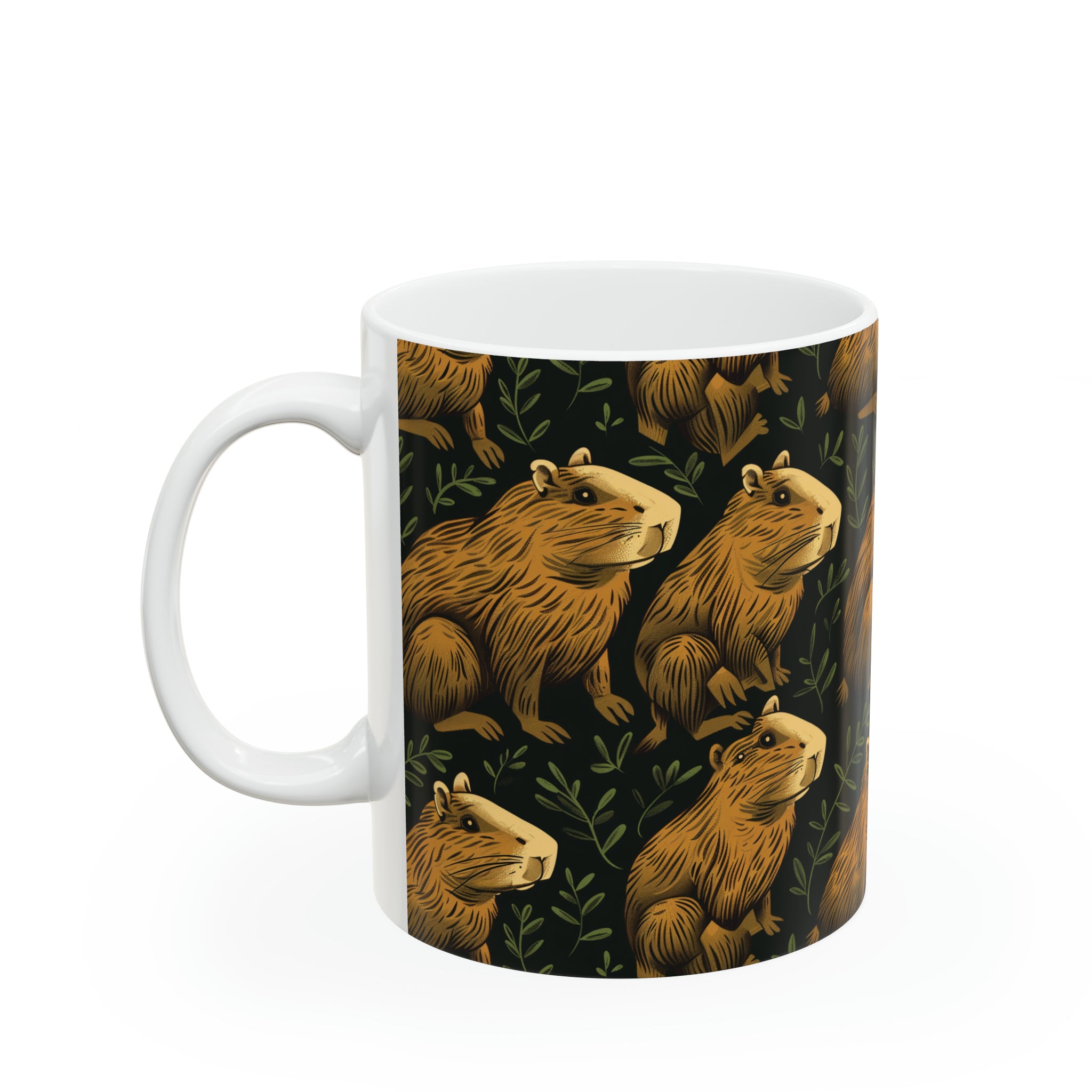 Capybara Mug  | Capybara Coffee Mug | Cute Capy Pattern 2 Coffee Mug 11oz Main image
