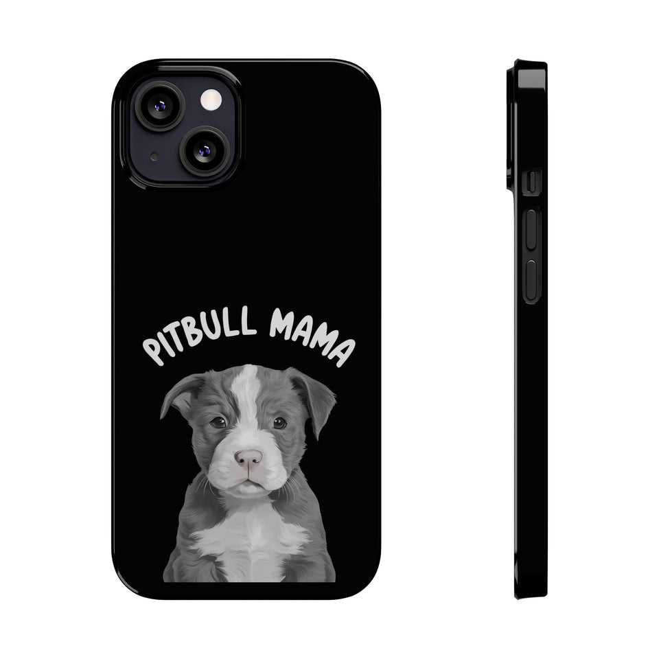 Premium Pitbull Mama iPhone Case | Pitbull Gifts Slim Phone Cases