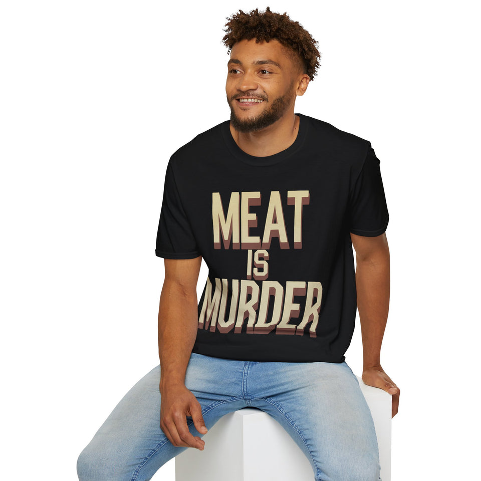 Vegan Meat Is Murder Shirt | Vegan Gift | Vegetarian Unisex Vegan Present T Shirt
