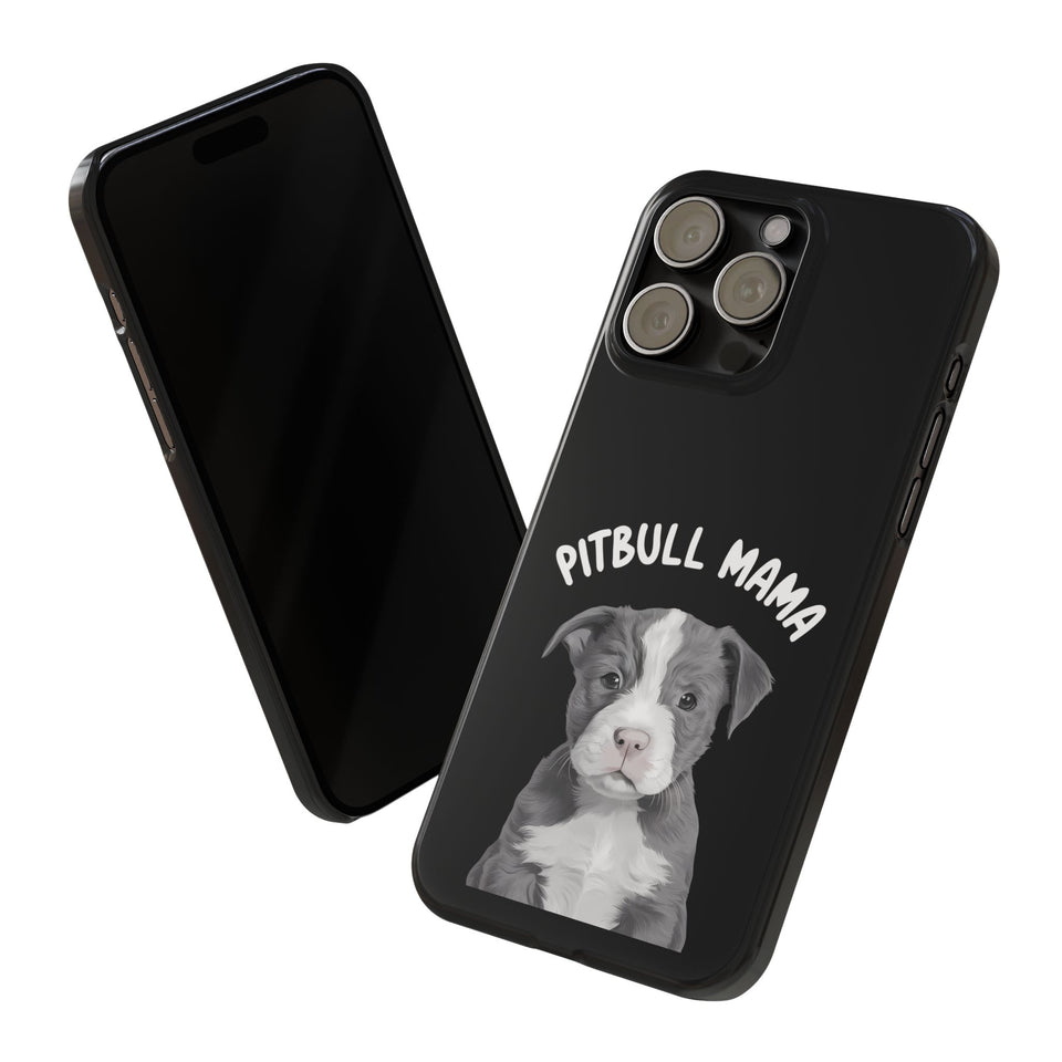 Premium Pitbull Mama iPhone Case | Pitbull Gifts Slim Phone Cases