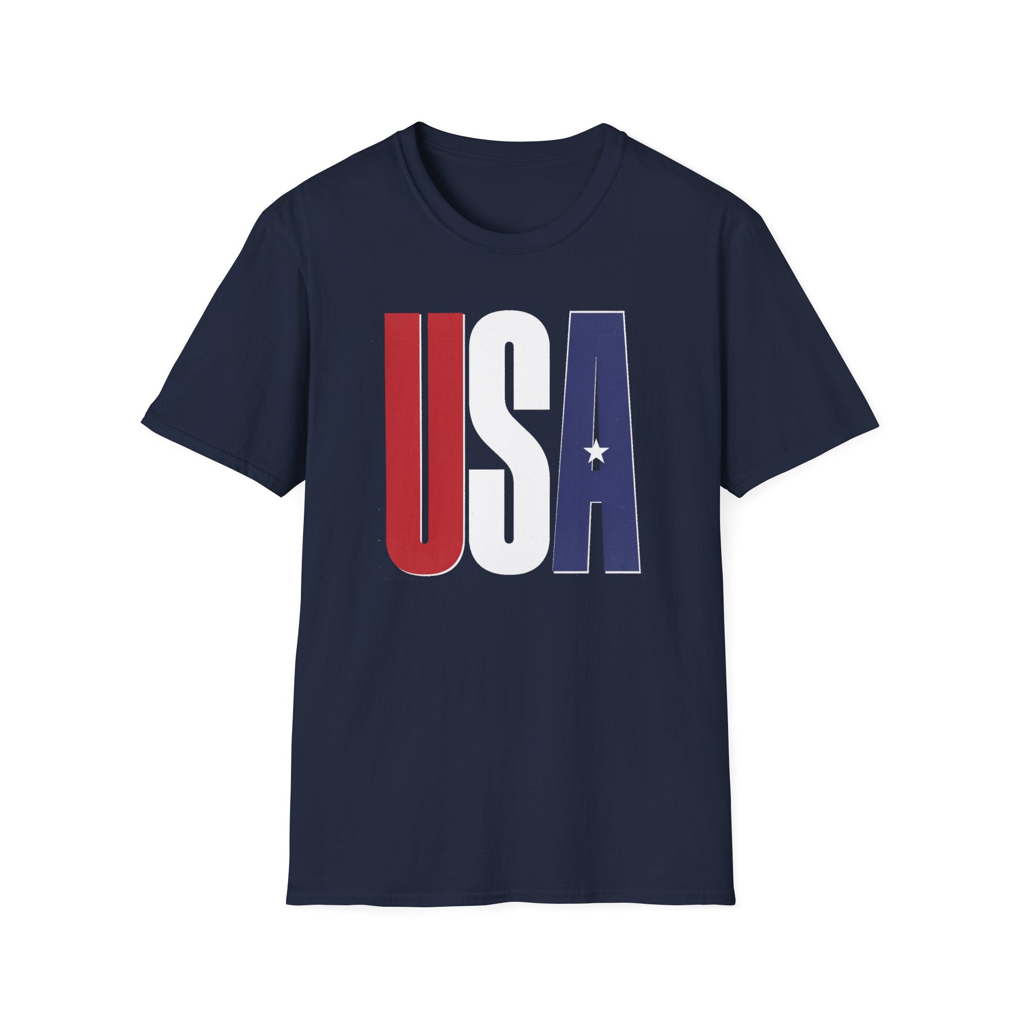 USA Flag Graphic T-Shirt — Red White & Blue Patriotic Tee
