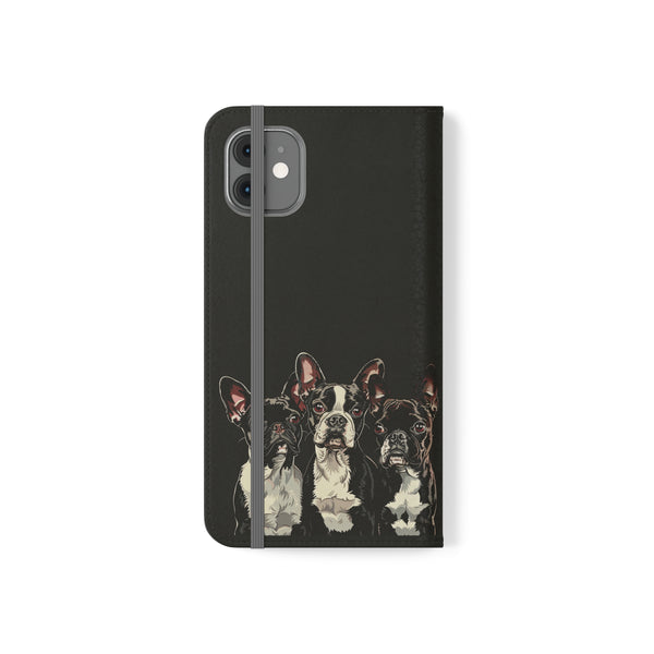 Boston Terrier Phone Case | Boston Terrier Wallet Phone Case | IPhone & Samsung Galaxy Boston Terrier Flip Cases