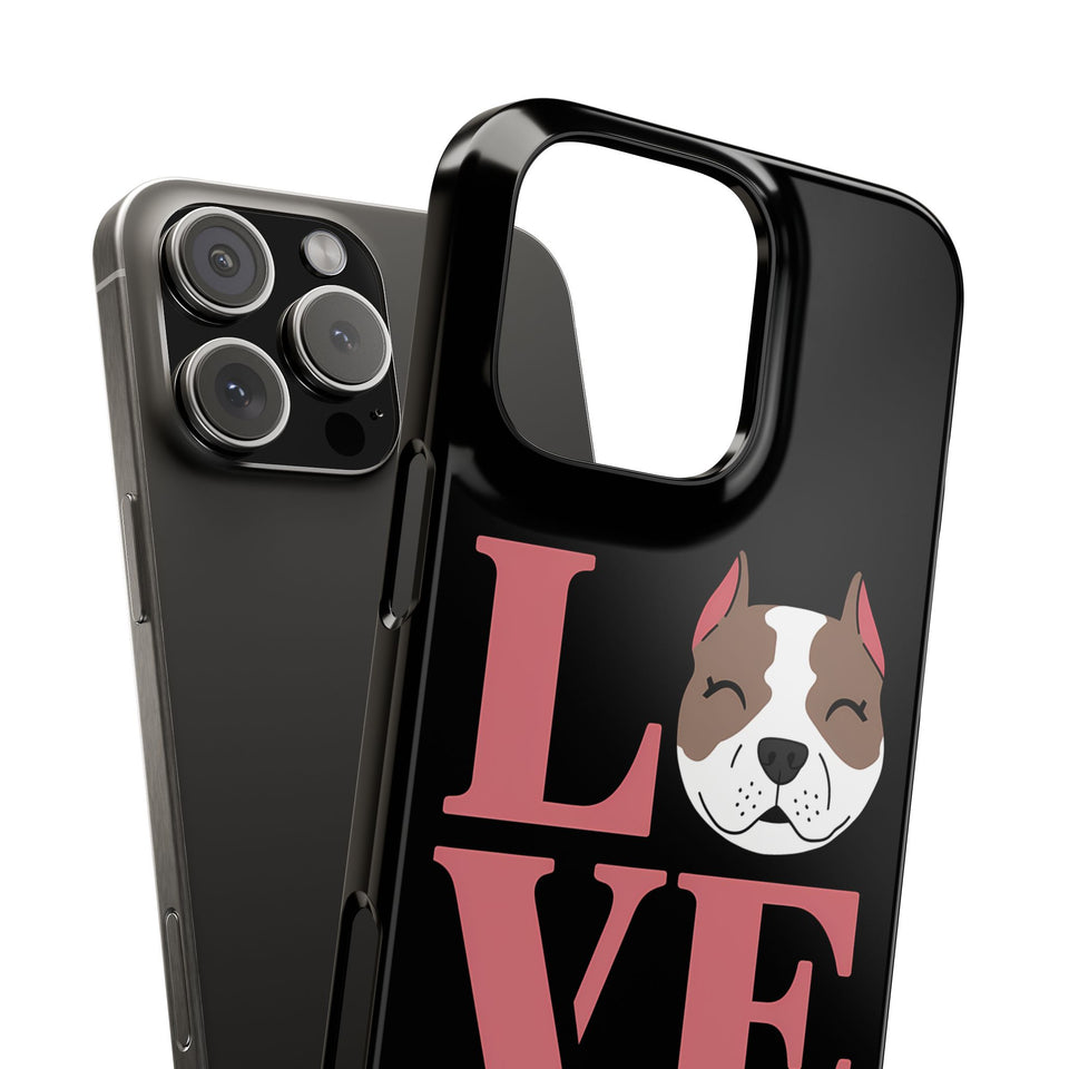 Premium Love Pitbulls iPhone Case | Pitbull Gifts Slim Phone Cases