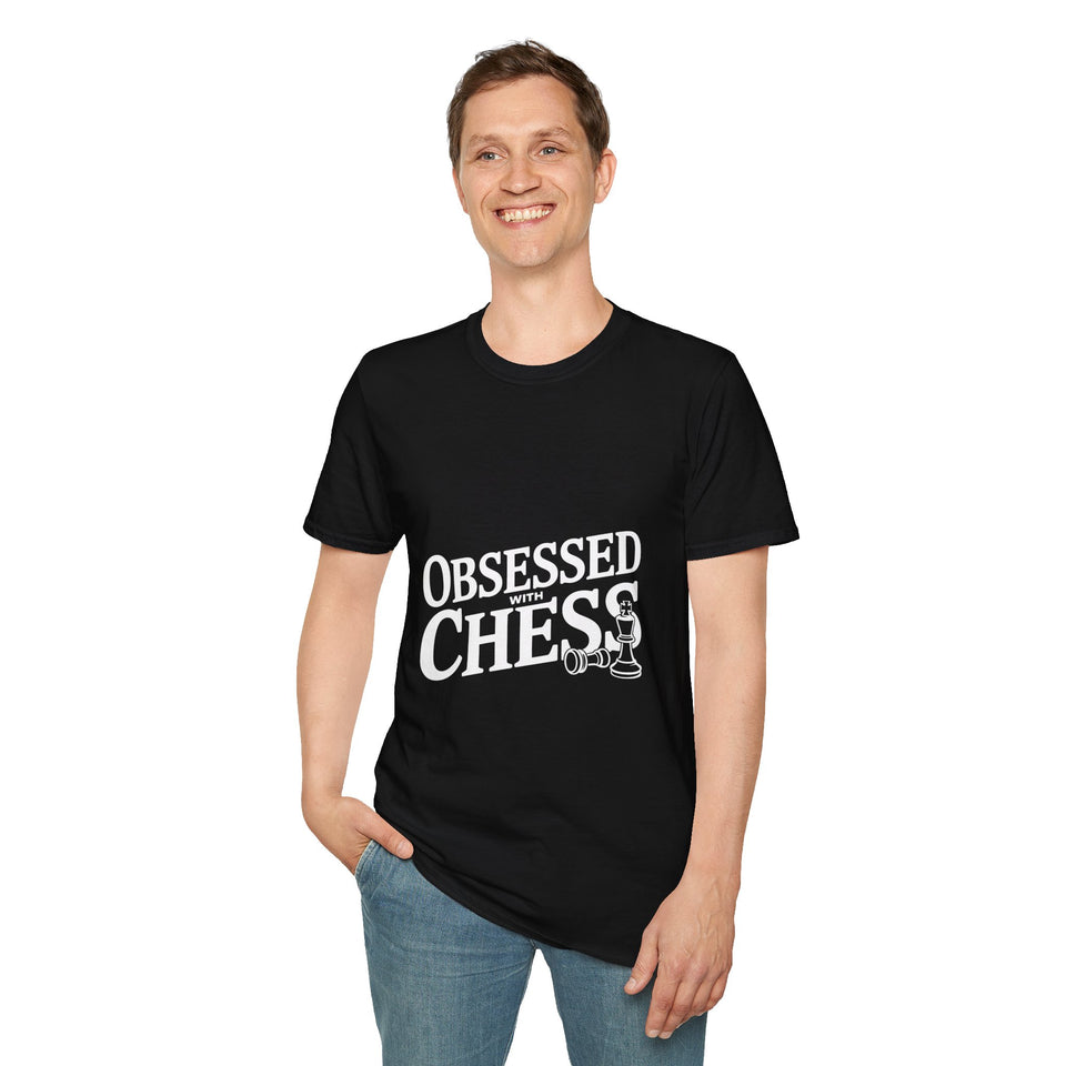 Obsessed With Chess Shirt | Cool Chess Gifts | Chess Unisex T-Shirt