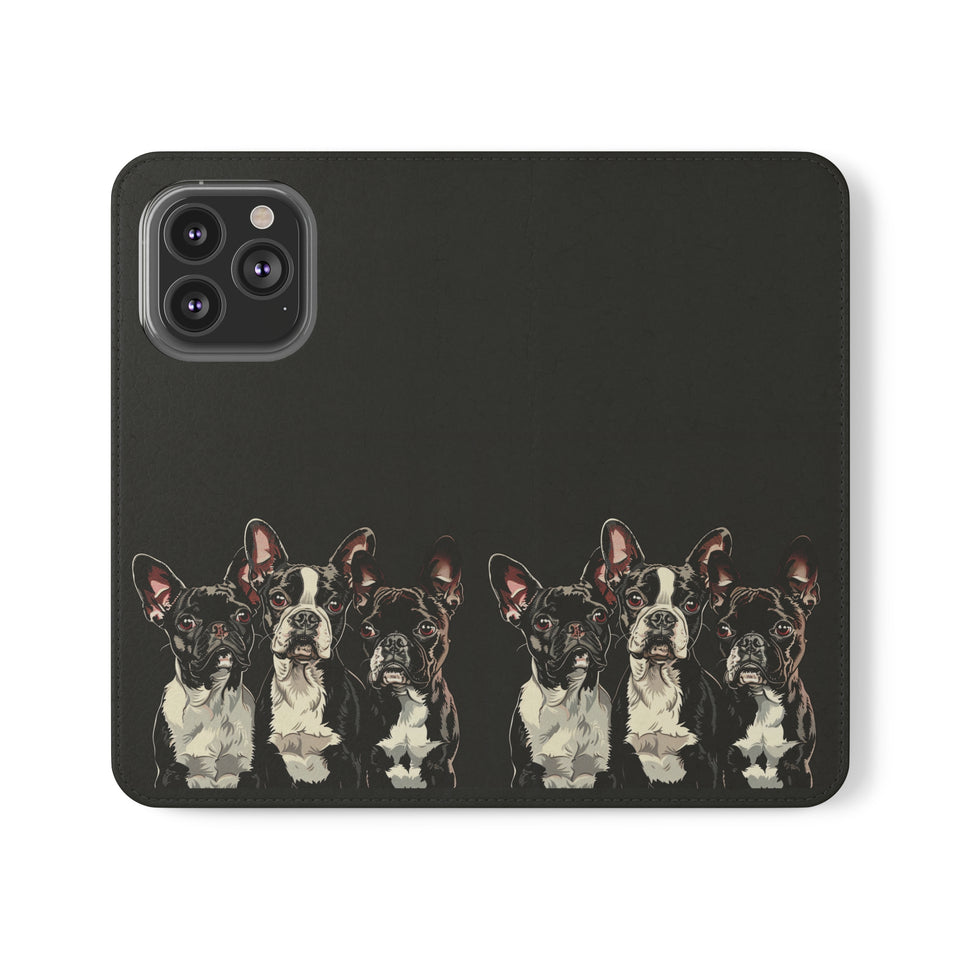 Boston Terrier Phone Case | Boston Terrier Wallet Phone Case | IPhone & Samsung Galaxy Boston Terrier Flip Cases