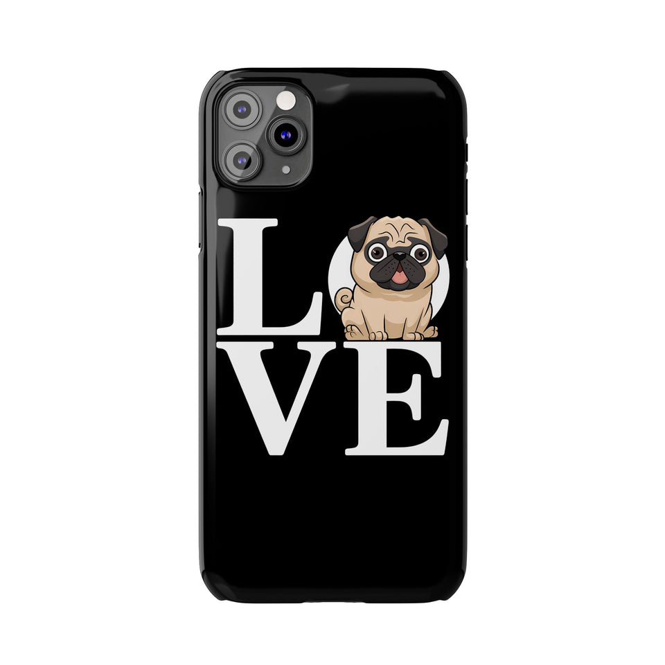 Love Pugs Slim iPhone Case | Cute Pug iPhone Case