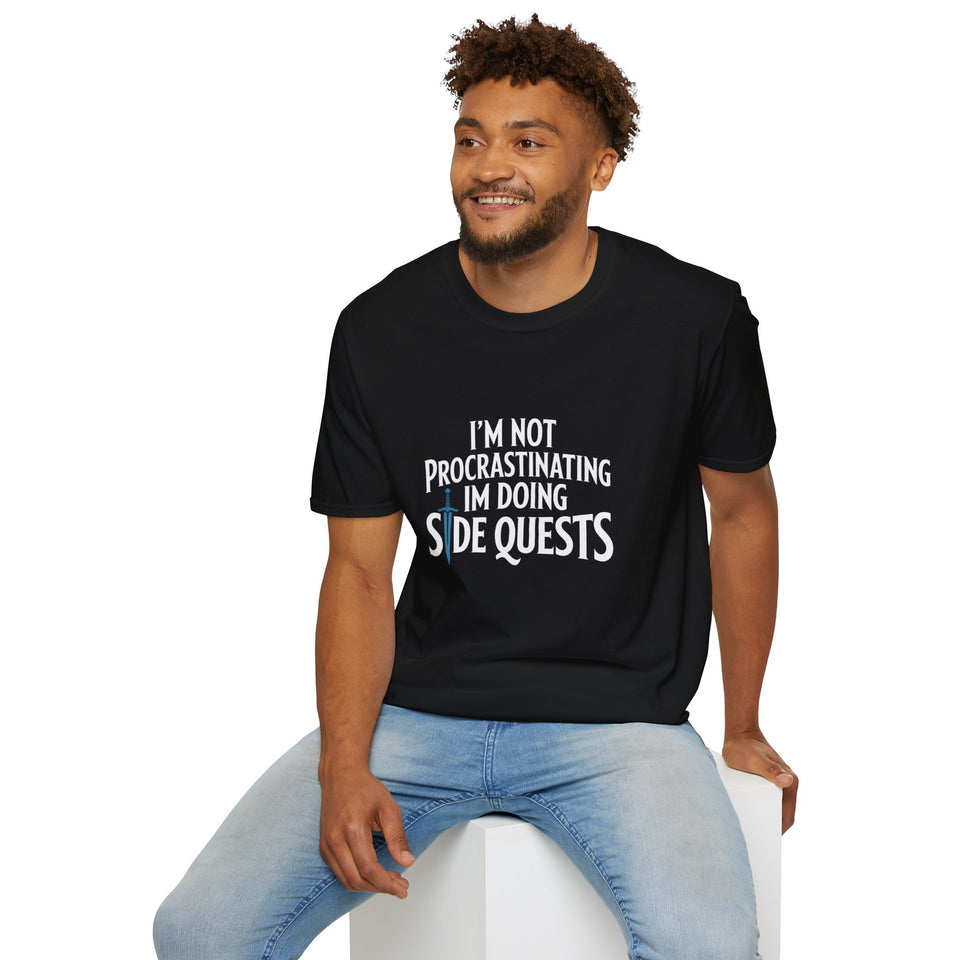 RPG 'I'm Not Procrastinating, I'm Doing Side Quests' T-Shirt