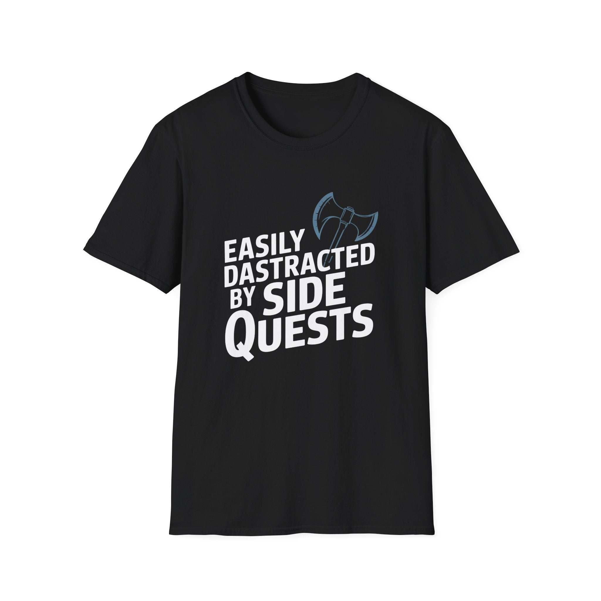 Easily Distracted By Side Quests T-Shirt — RPG Gamer Tee 4