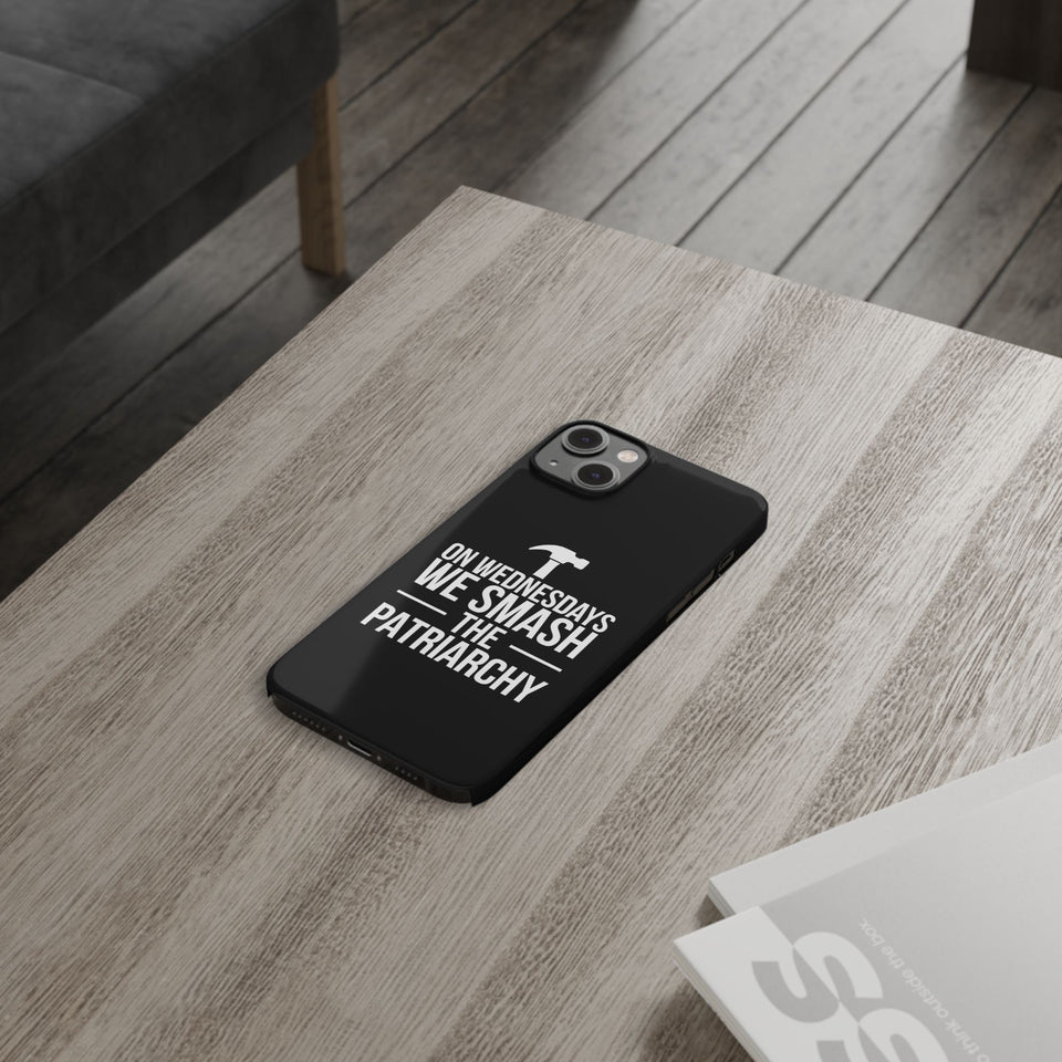 Premium On Wednesdays We Smash The Patriarchy iPhone Case | Feminist Gifts Slim Phone Cases