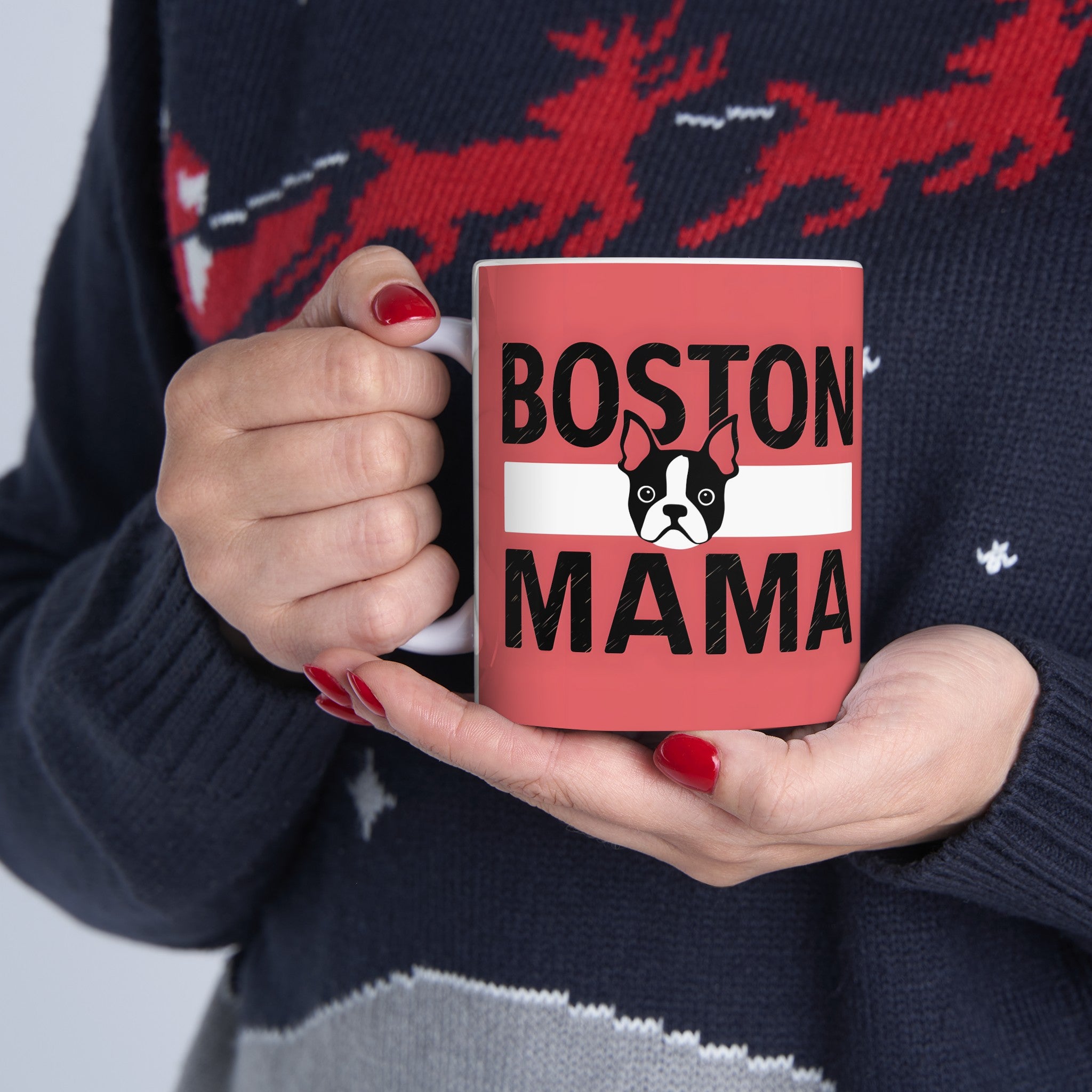 Boston Mama Boston Terrier Mug 3 | Boston Terrier Gifts | Gifts For Boston Terrier Mug 11oz
